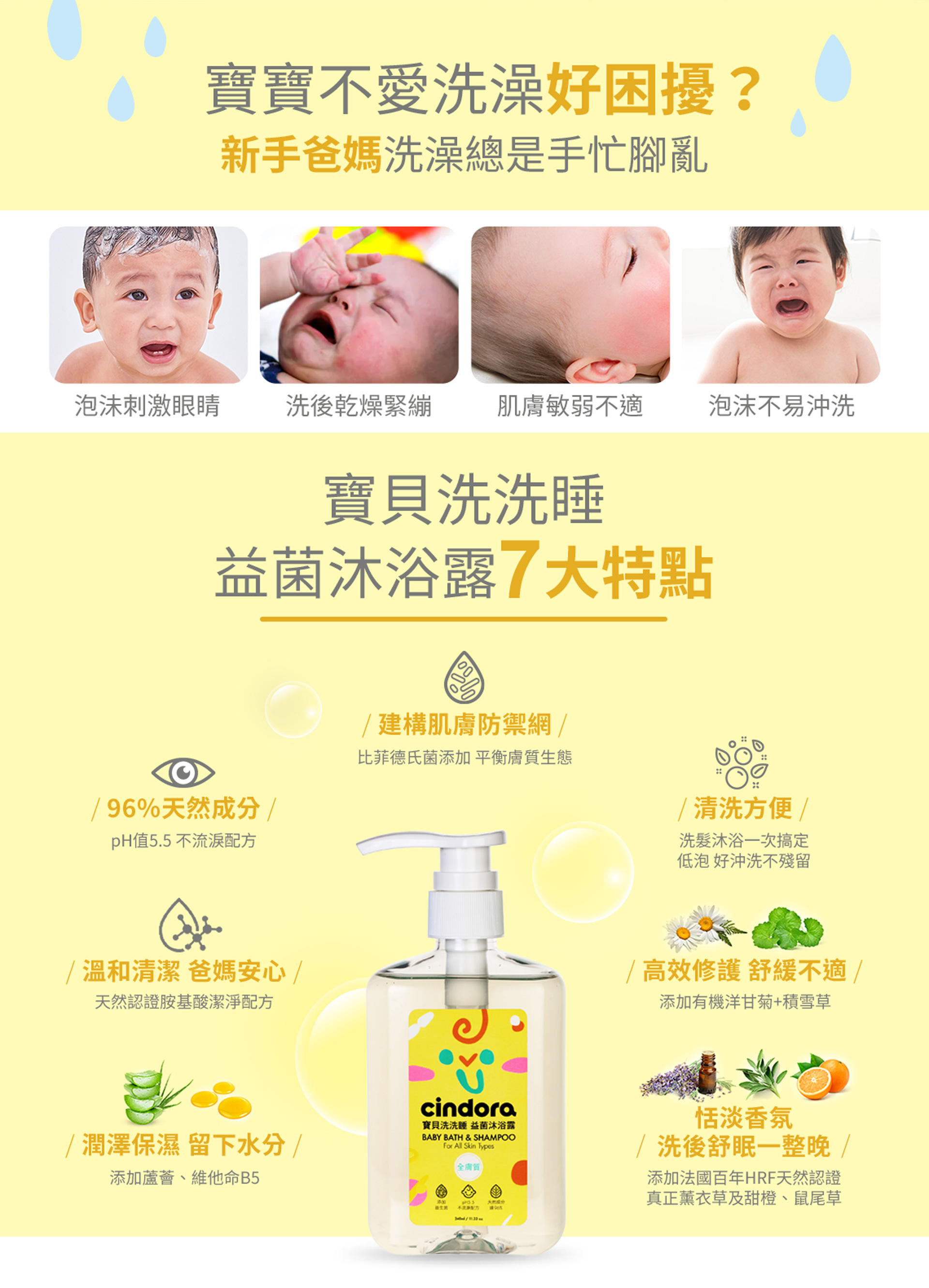 寶貝洗洗睡沐浴系列 洗髮沐浴2合1