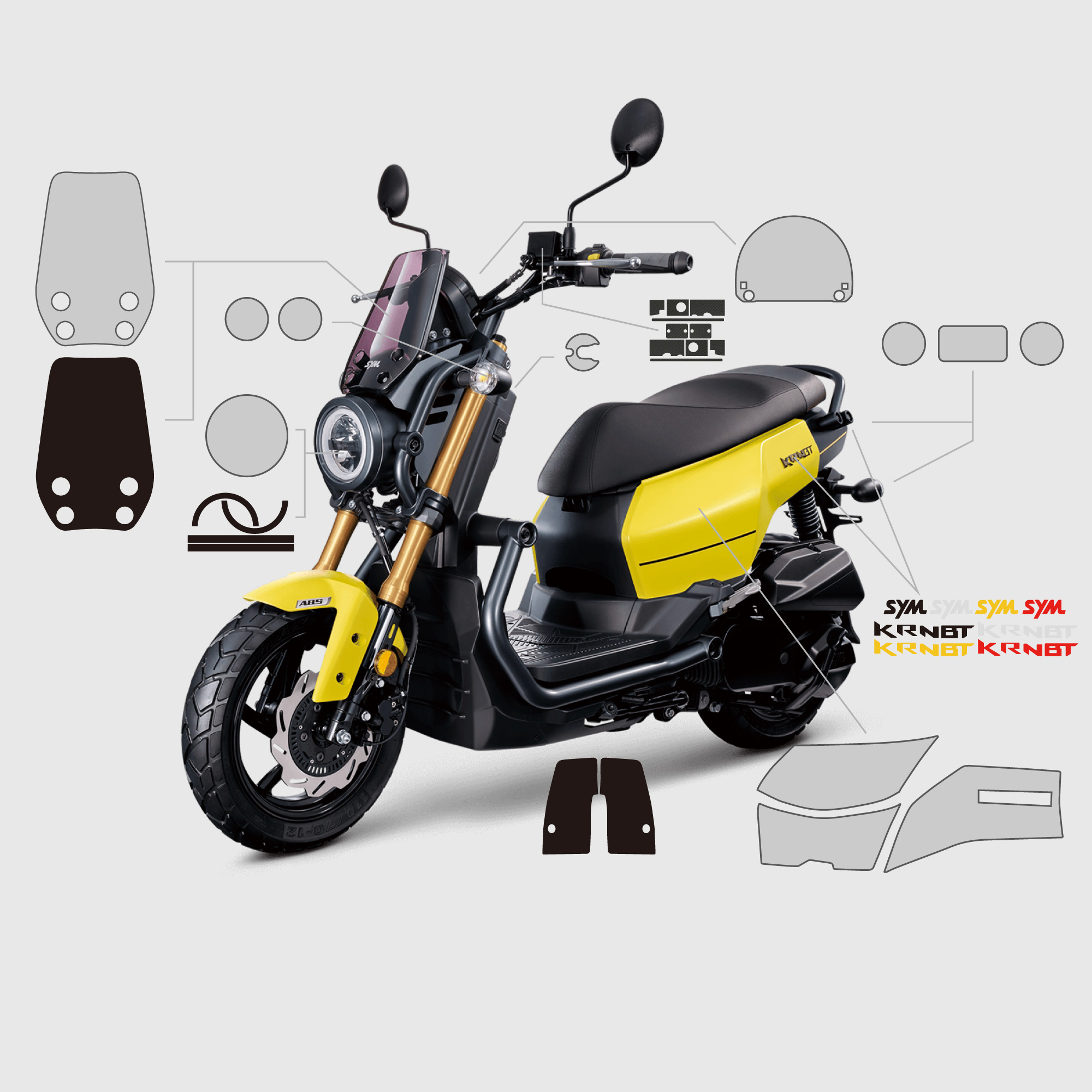 SYM KRN BT ｜3M頂級犀牛皮保護膜