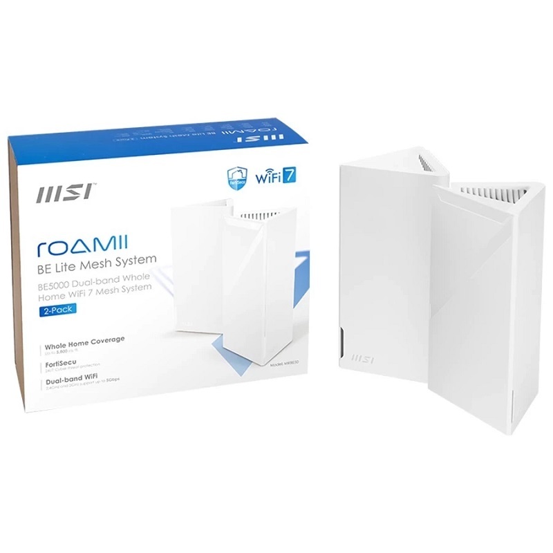 米特3C數位–微星 Roamii BE Lite Mesh System(2-Pack) WiFi7雙頻網狀路由器