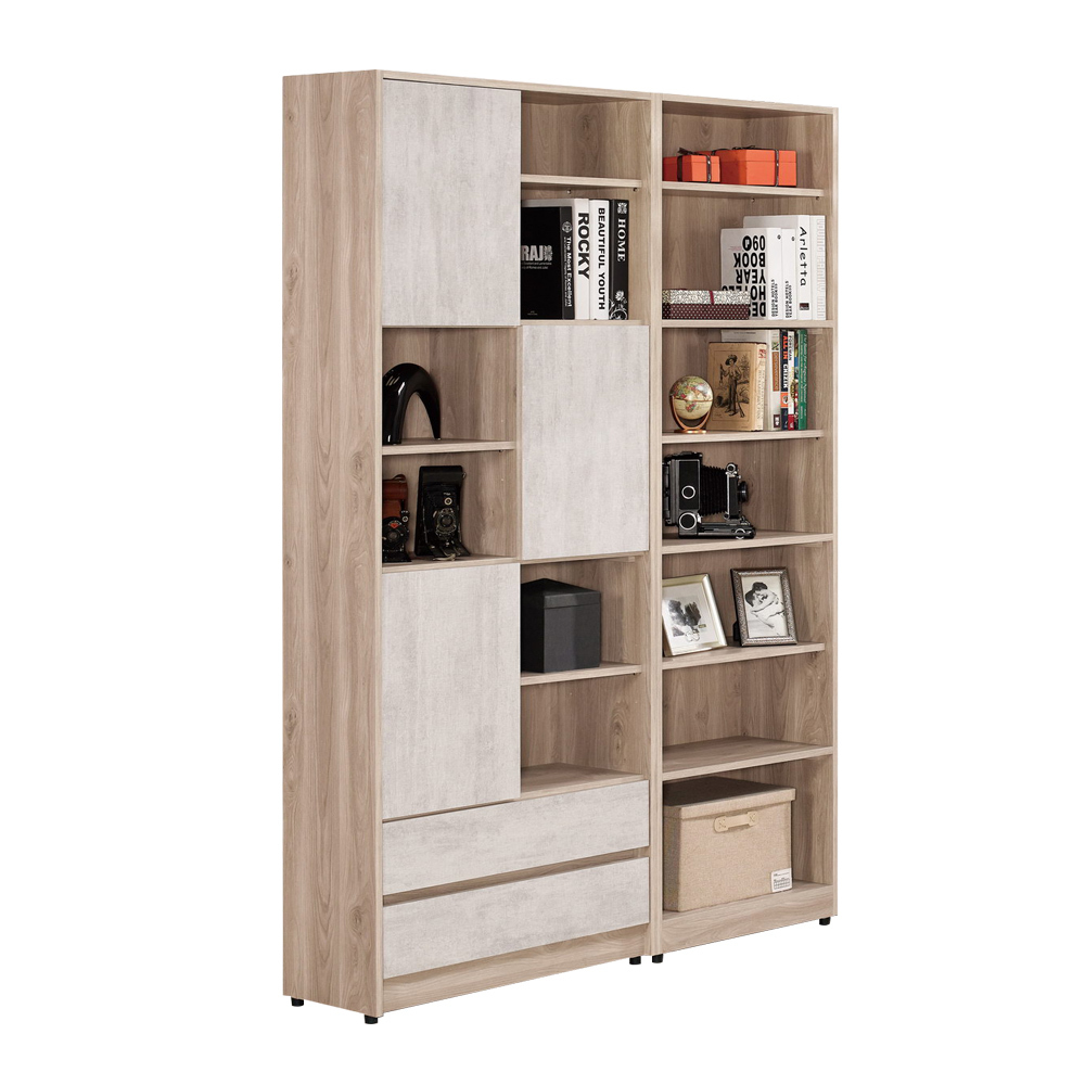 哈佐4.7尺半開放式書櫃組合/多功能收納櫃/展示櫃/置物櫃