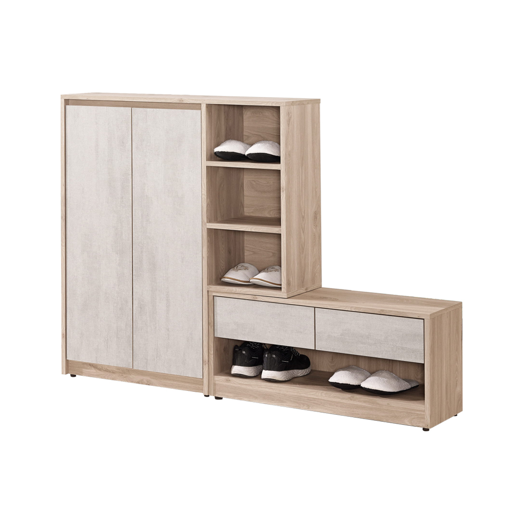 哈佐4.7尺多功能鞋櫃/玄關收納櫃/展示置物櫃組合(含坐式鞋櫃)