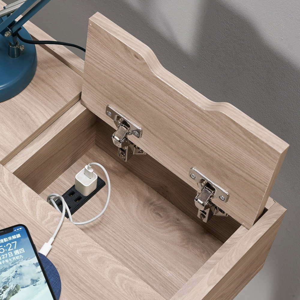 哈佐4尺三抽書桌/工作桌(附插座)