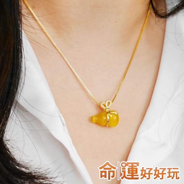 【命運好好玩】黃金生財貓眼石項鍊(廠商直出)