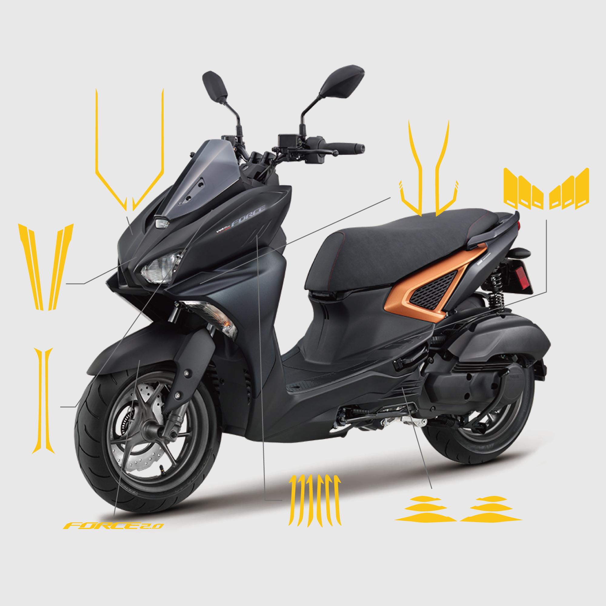 YAMAHA FORCE 2.0｜3M頂級反光車身彩貼