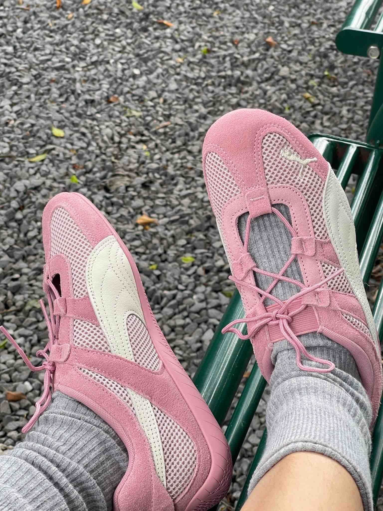 PUMA SPEEDCAT GO 賽車鞋 芭蕾舞鞋 涼鞋 柔粉 網布 麂皮 女鞋 403589-06 / 預購