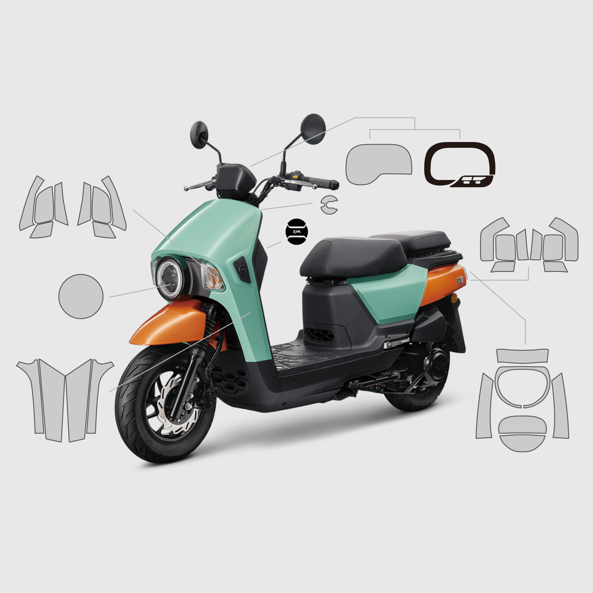 SYM 4MICA 125.150 ｜3M頂級犀牛皮保護膜