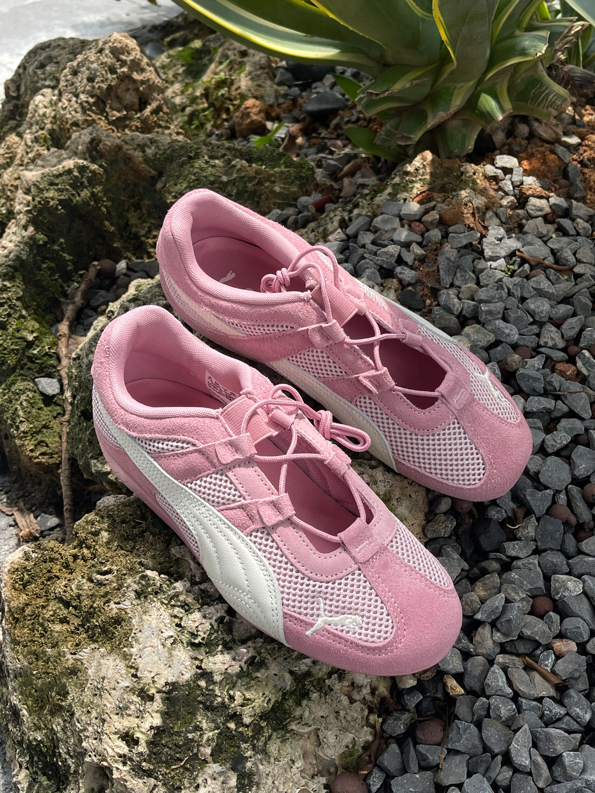 PUMA SPEEDCAT GO 賽車鞋 芭蕾舞鞋 涼鞋 柔粉 網布 麂皮 女鞋 403589-06 / 預購