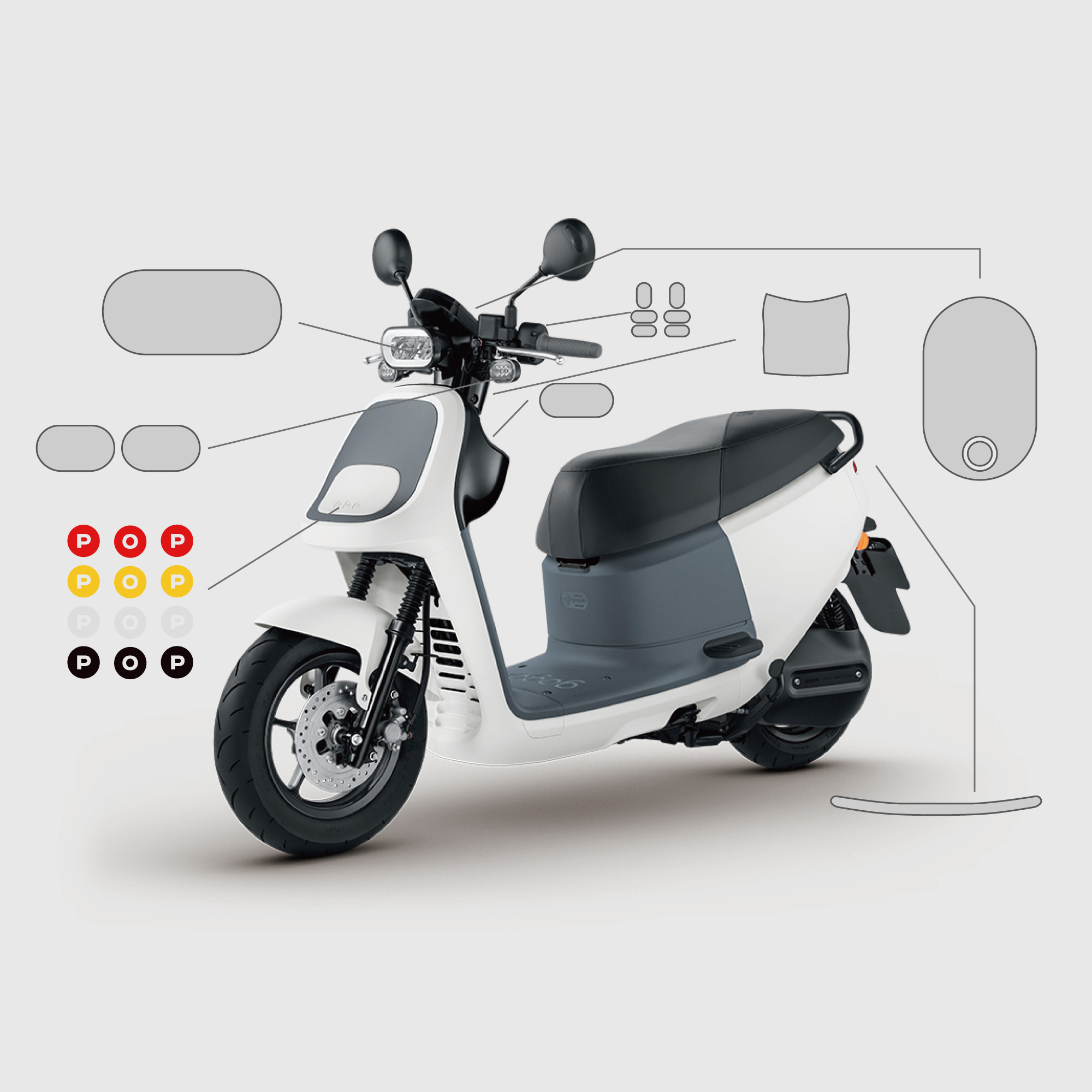 Gogoro VIVA XL專用｜3M頂級犀牛皮保護膜&卡夢碳纖維飾膜