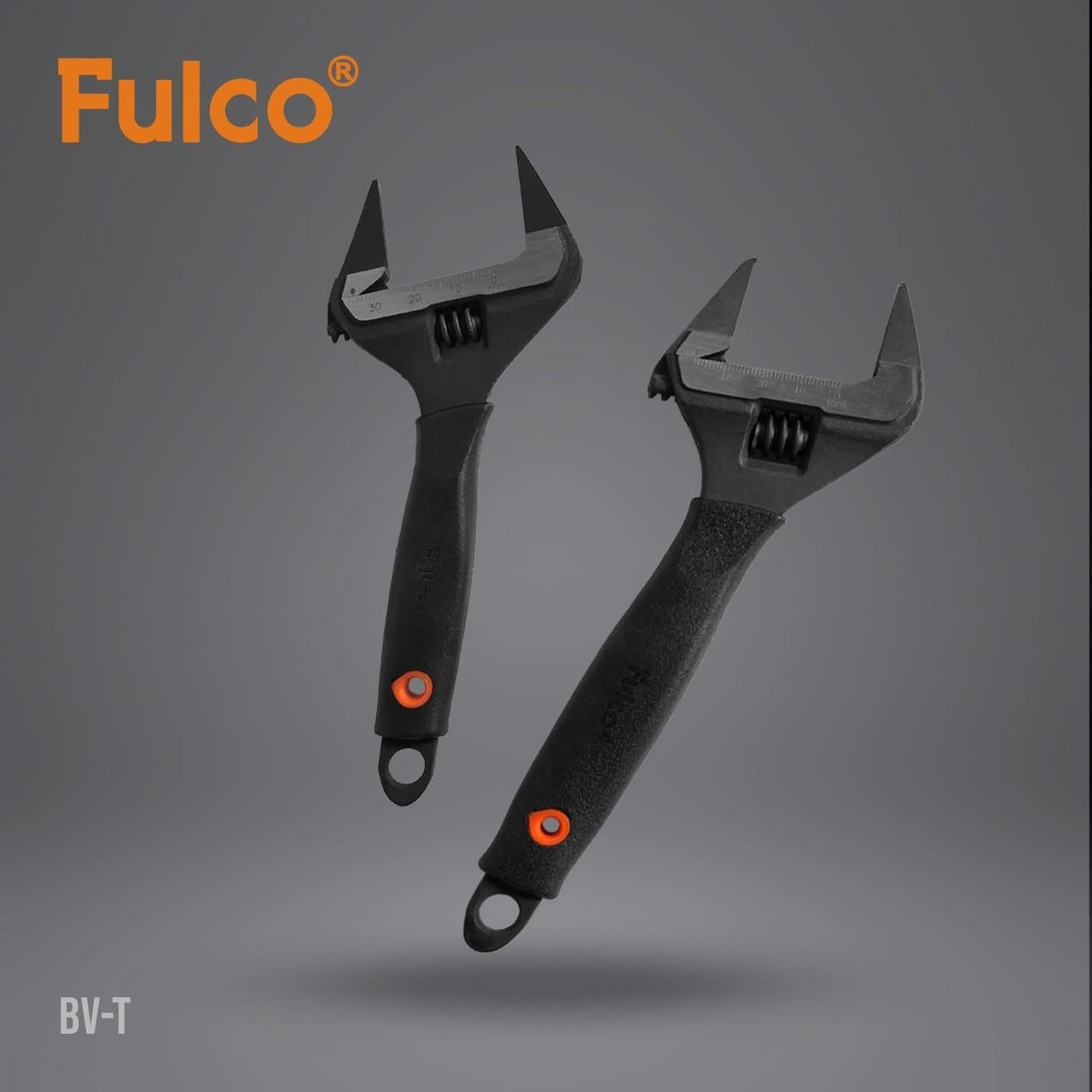 FULCO 品牌｜超薄嘴｜超薄大開口活動板手｜膠柄活動扳手｜規格 8" BV-T8｜規格 6" BV-T6｜台灣製