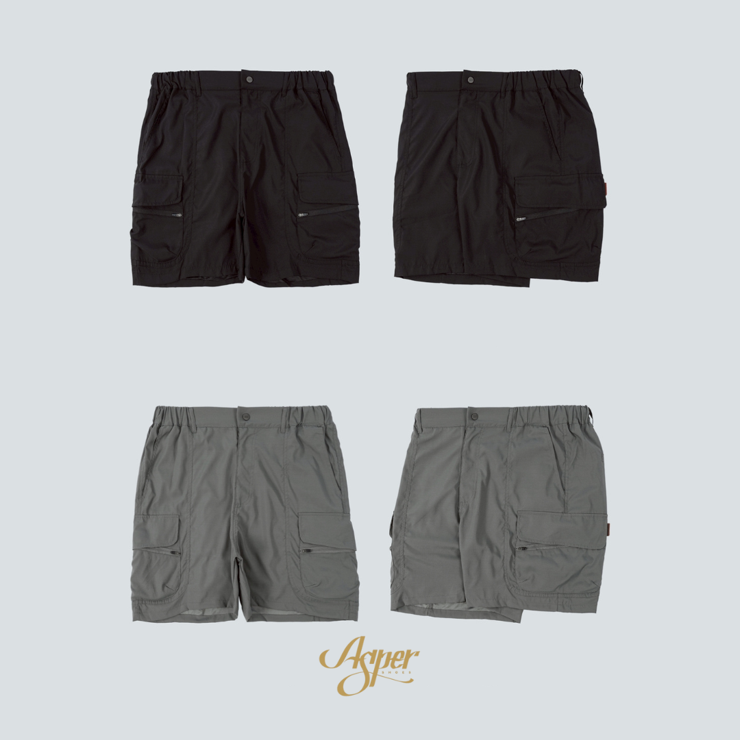 SBG 特殊剪裁八口袋斜拉鍊短褲 SB0627