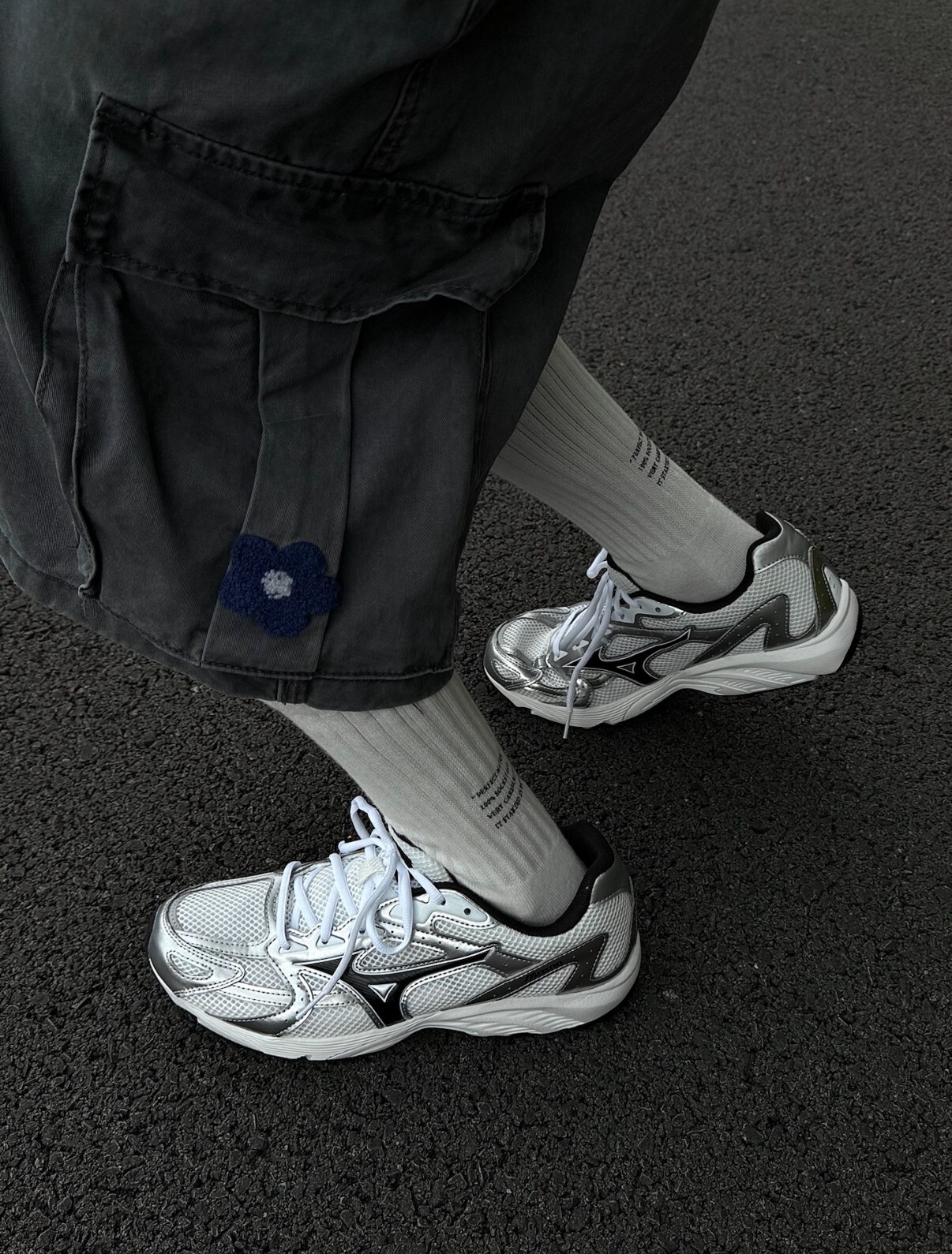 "代購" Mizuno Spark CN 白銀色 白銀黑 復古老爹鞋 D1GH242804