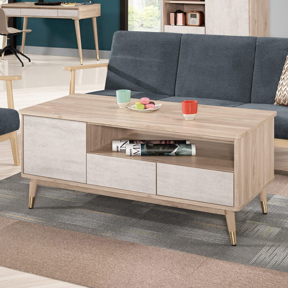 哈佐4尺二門二抽大茶几