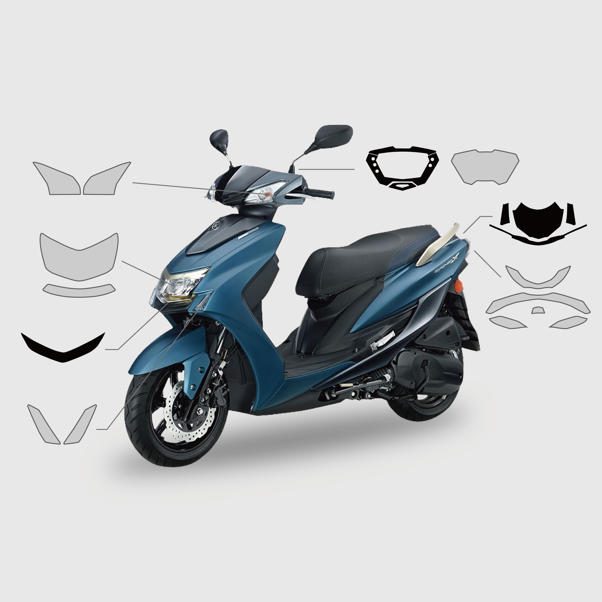 YAMAHA 新勁戰5代｜3M頂級犀牛皮保護膜