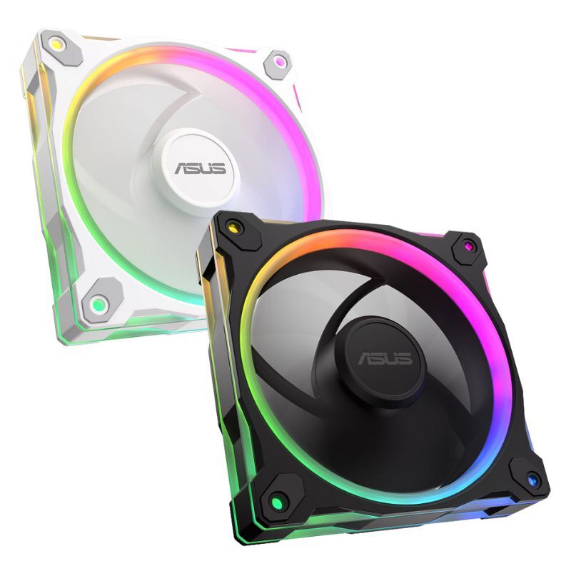 米特3C數位–ASUS 華碩 PRIME MR120 ARGB 靜音正向扇 單入組 晨曦白/星曜黑