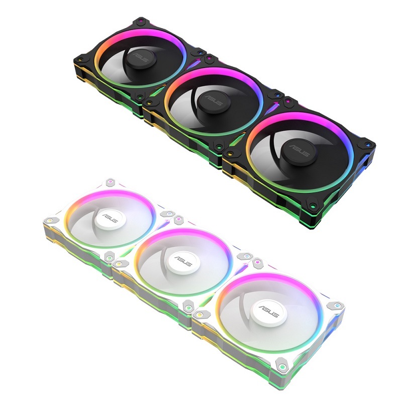 米特3C數位–ASUS 華碩 PRIME MR120 ARGB 靜音正向扇 三入組 晨曦白/星曜黑