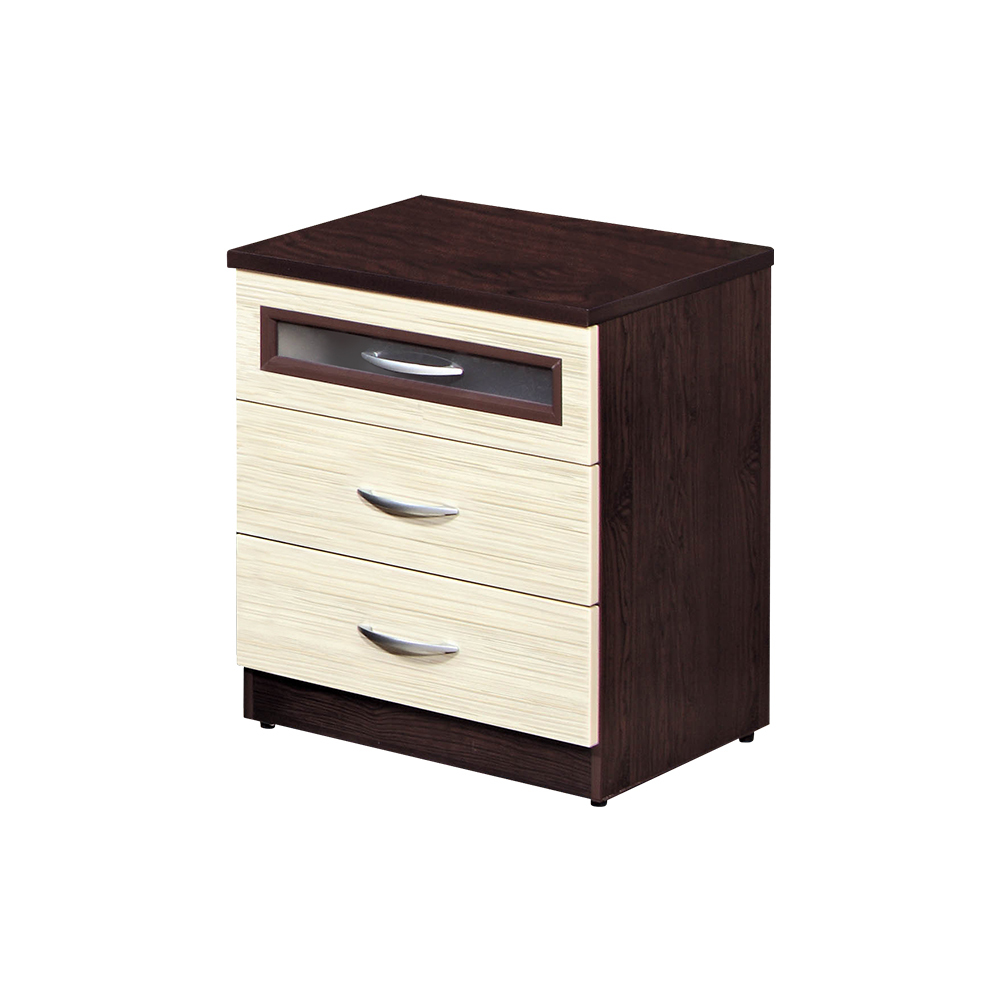 南亞塑鋼-萊爾2尺三抽塑鋼床頭櫃/抽屜收納櫃/置物櫃