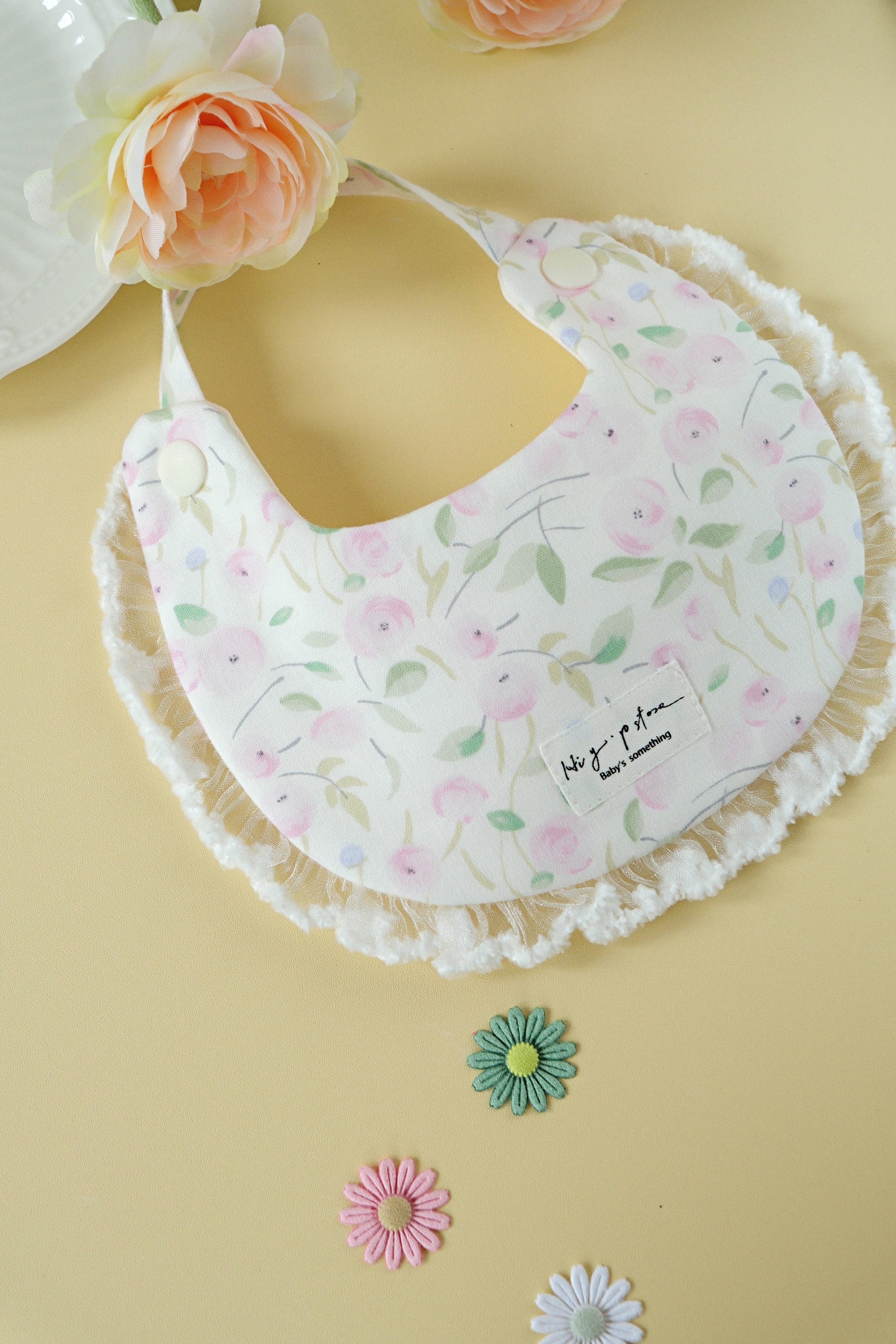 Hi Y.P store-手作圍兜-千日粉花