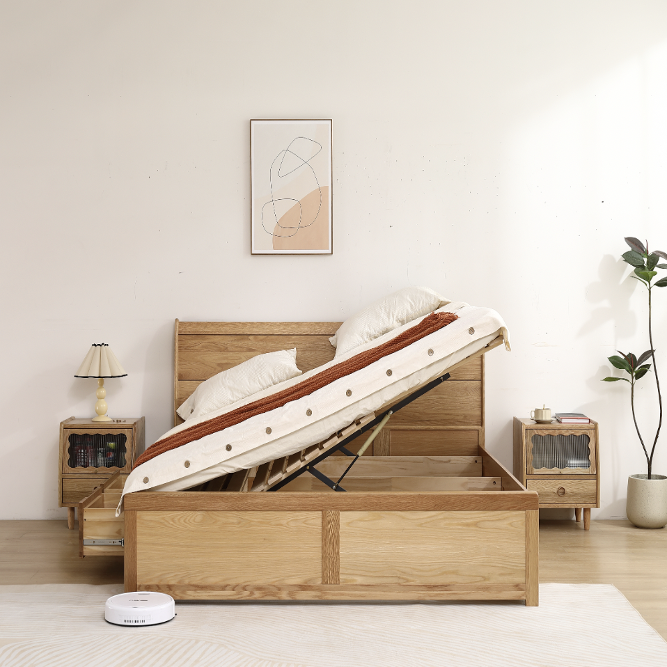 〖特惠款〗側掀箱體榻榻實木床架 FP-0141