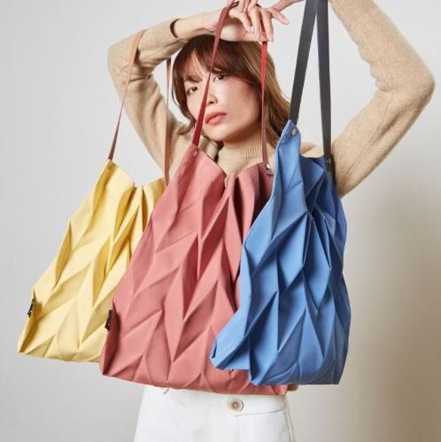 (預購商品 7/30收單) 泰國Pavi摺疊包超美設計師款-時尚W型摺疊手提袋