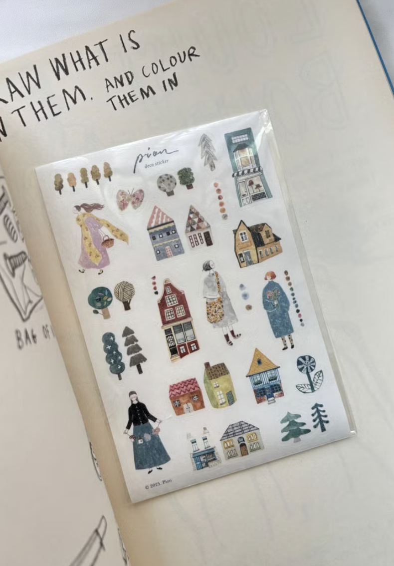 Pion | 散步 和紙割型貼紙