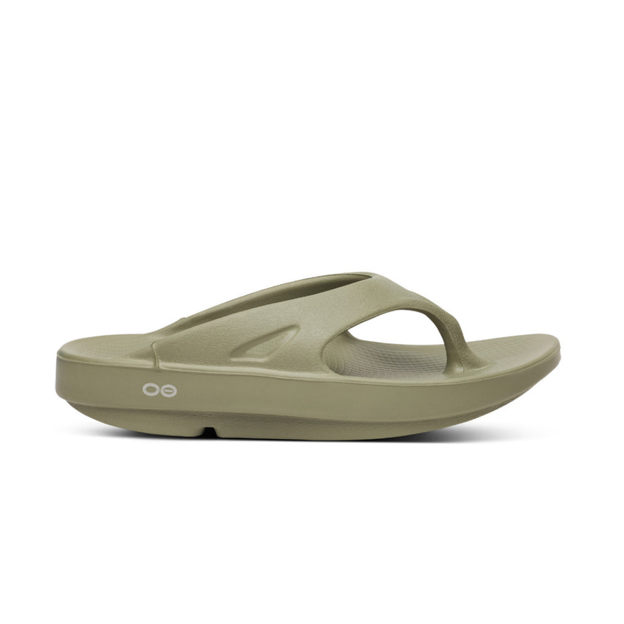 OOFOS W1000 夾腳款 美國肌力紓壓鞋 女款 FOLI/淺橄欖綠