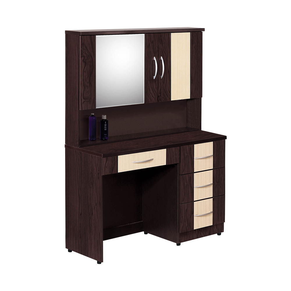 南亞塑鋼-尼德3.4尺四抽二開門塑鋼化妝桌/鏡台