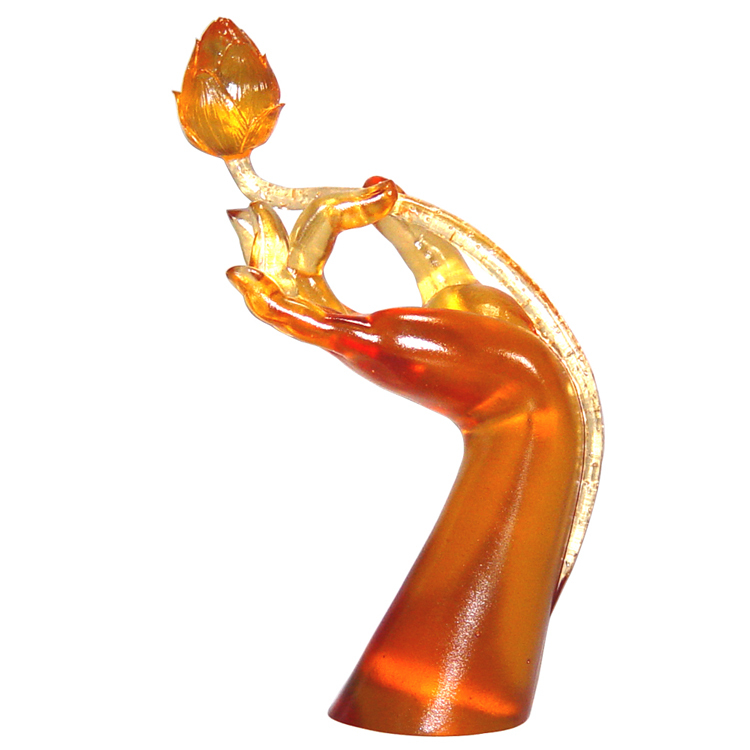 鹿港窯禮品館|居家開運琉璃擺飾【蓮花手】