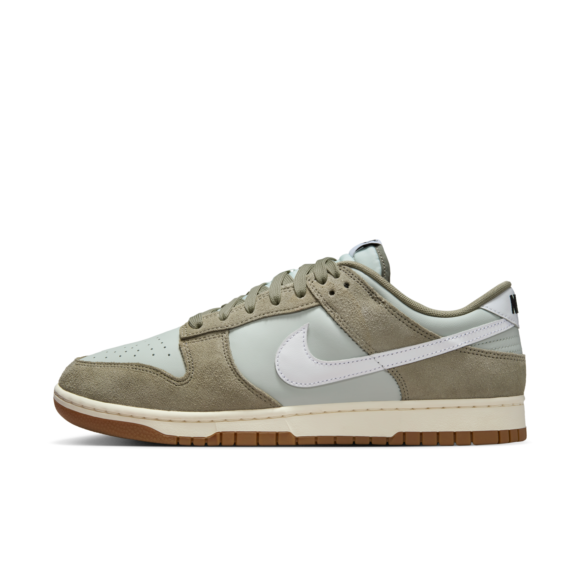 男鞋 NIKE DUNK LOW RETRO SE 'Light Silver' 軍綠 麂皮 復古 低筒 休閒鞋【IB6399-002】