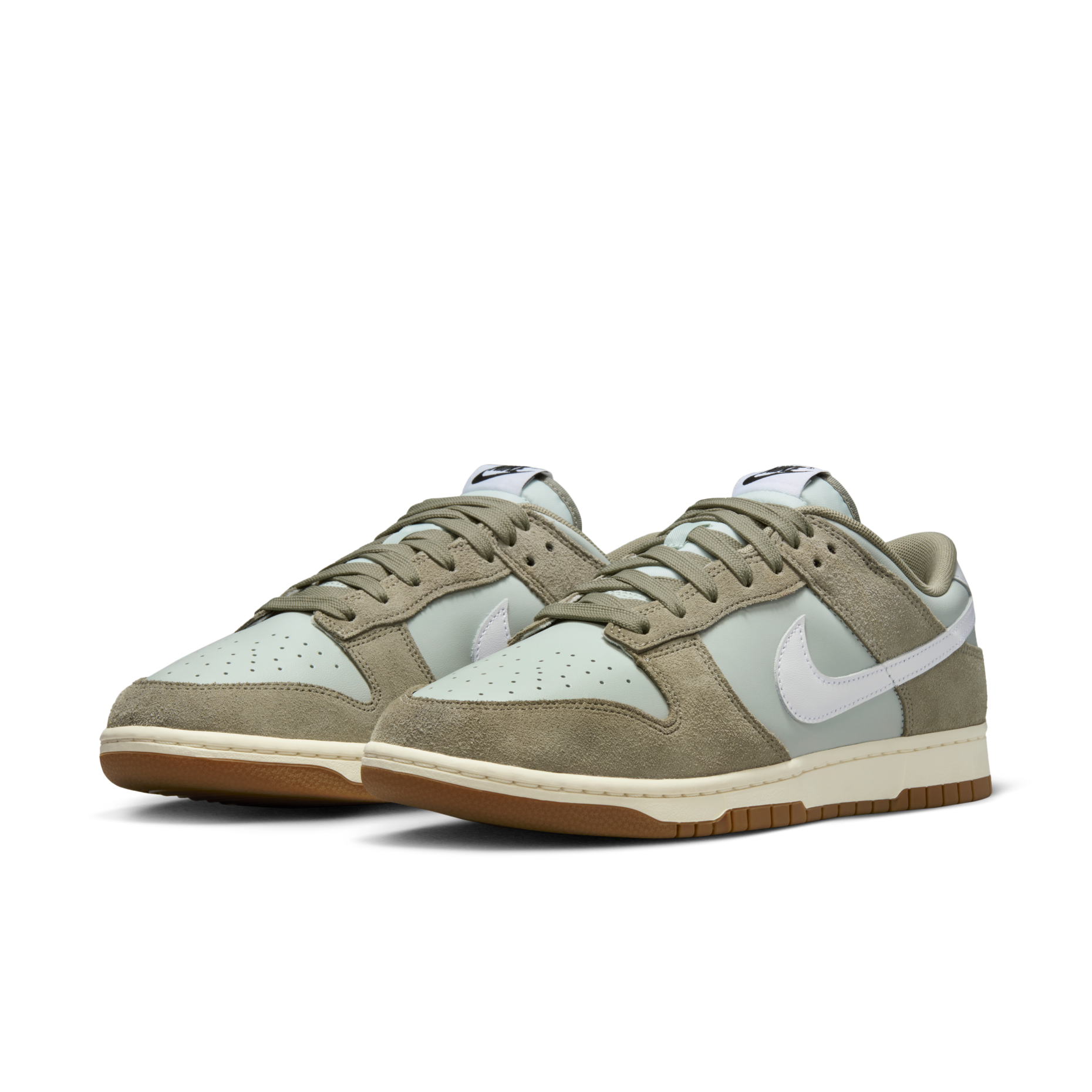 男鞋 NIKE DUNK LOW RETRO SE 'Light Silver' 軍綠 麂皮 復古 低筒 休閒鞋【IB6399-002】