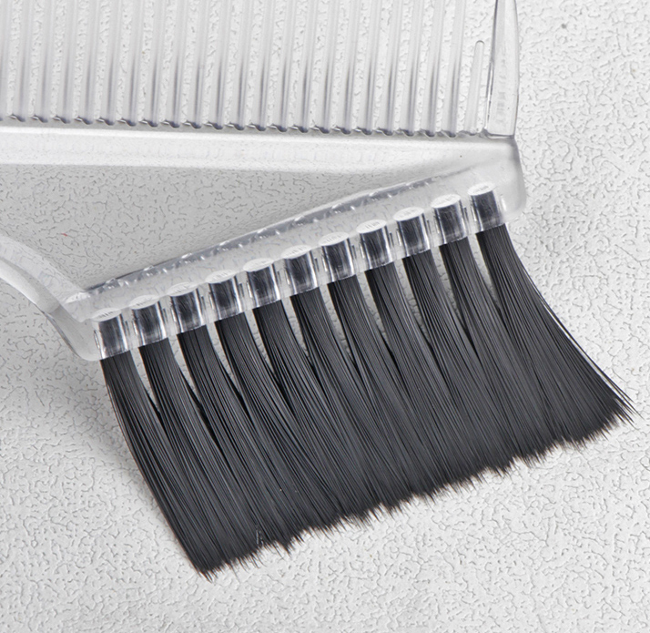 透明柄黑細軟毛染刷