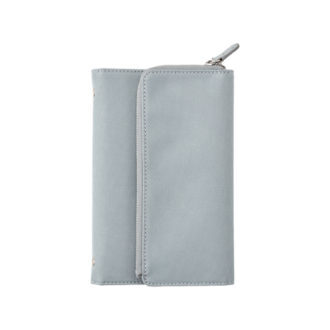 淺灰 BIBLE 聖書尺寸 isshoni. 6孔 萬用手冊 多功能 筆袋款 ｜DAIGO  日本