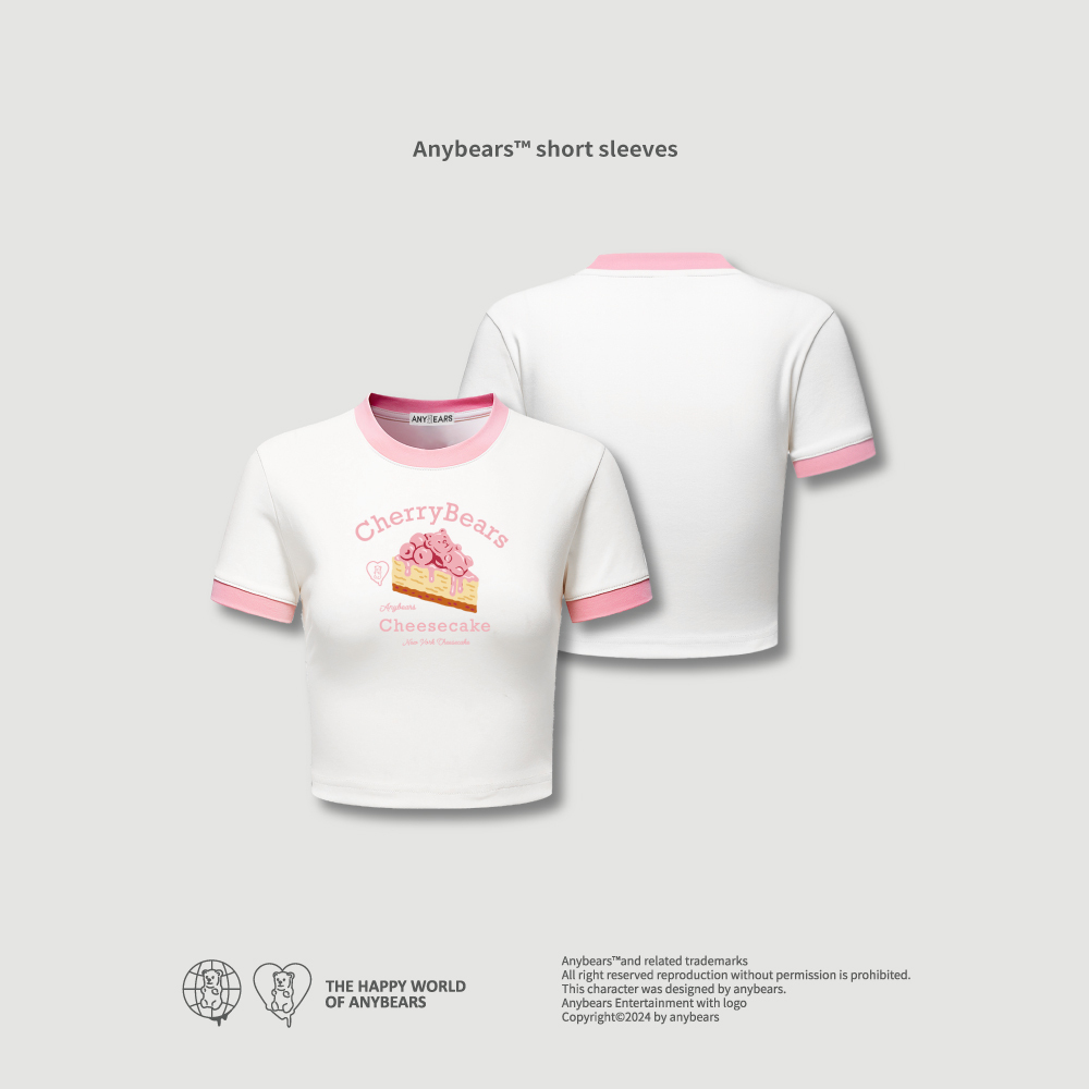 ANYBEARS® Cherry Cheesecake Crop Top 櫻桃起司蛋糕 短版上衣