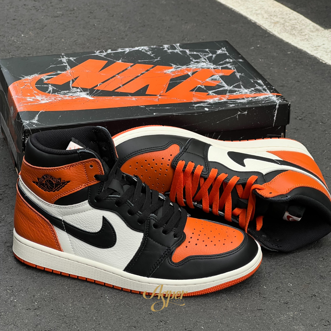 AIR JORDAN 1 RETRO HIGH OG Shattered Backboard 黑橘 扣碎 男鞋 DZ5485-008