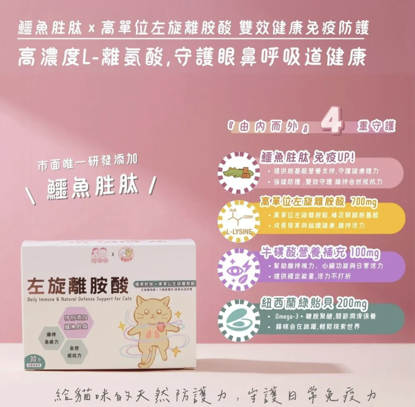寵愛毛毛｜惜命命｜左旋離胺酸 (貓咪)