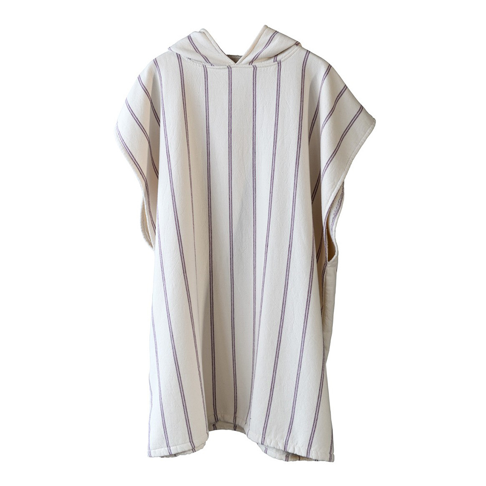 (預購4/30)法國La cerise sur le gâteau 斗篷浴巾-Marina Purple Rain