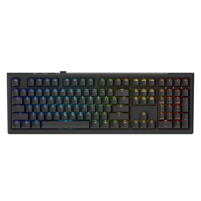 米特3C數位–Ducky ONE X 100%機械式鍵盤 黑色/白色 英文 三模 RGB 電感軸 PBT二色成形