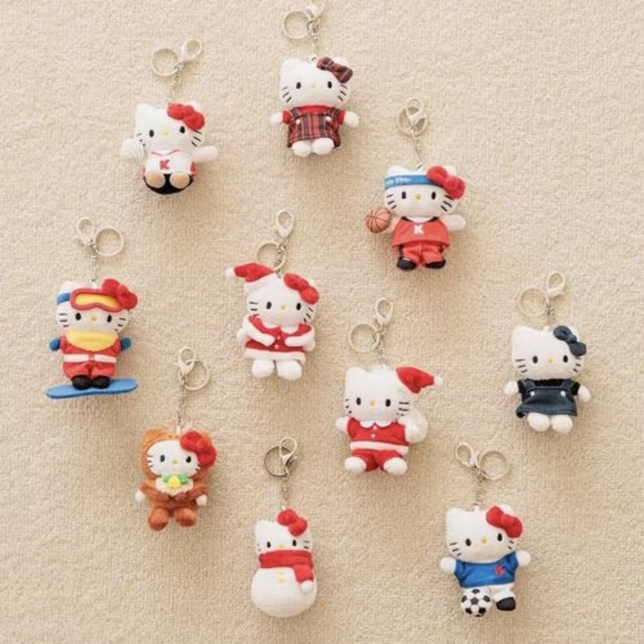 SANRIO HELLO KITTY ME% 運動 聖誕節 系列 吊飾 日本限定 凱蒂貓 鑰匙圈