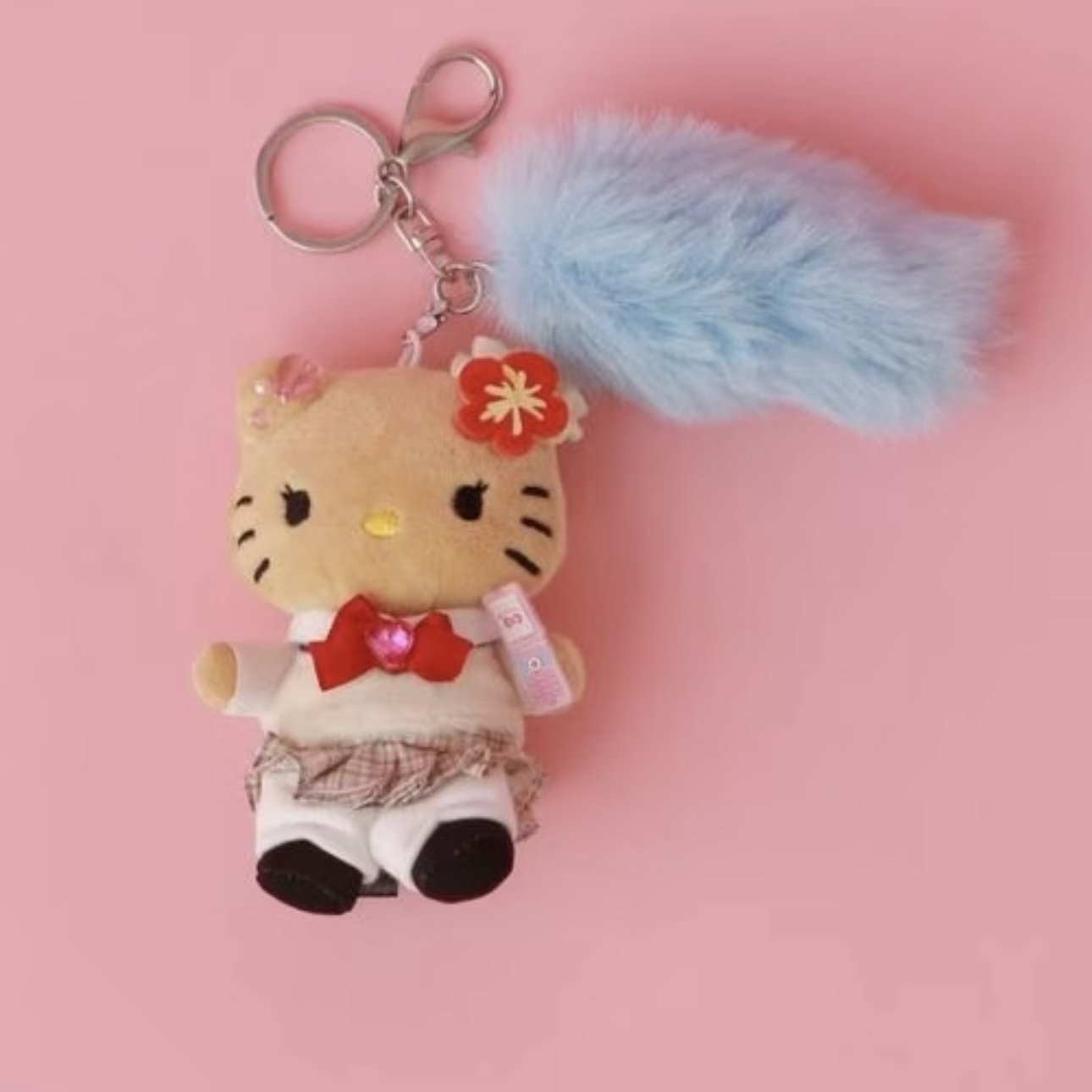 SANRIO HELLO KITTY 曬黑 制服吊飾 絨毛玩具 凱蒂貓 三麗鷗