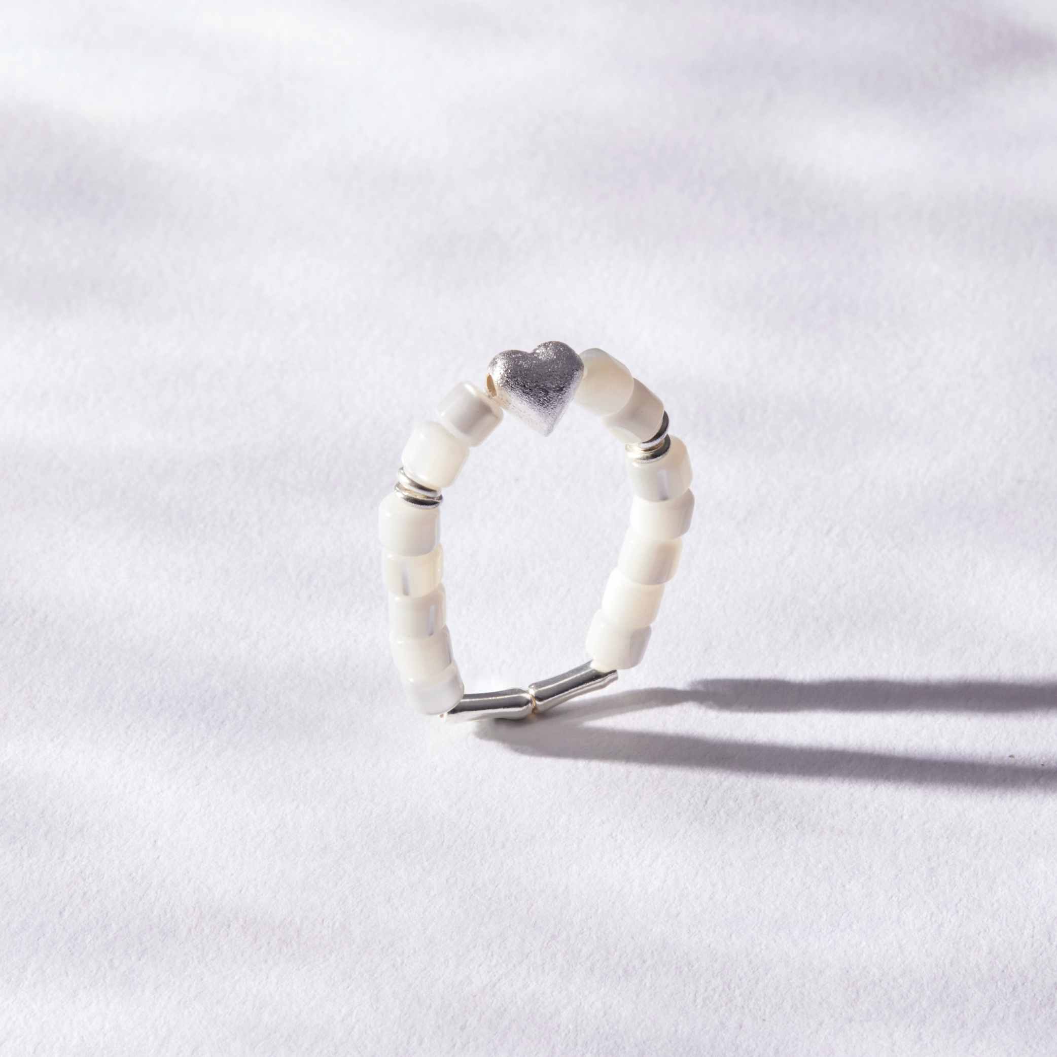 R1185 | 純銀串線愛心戒指