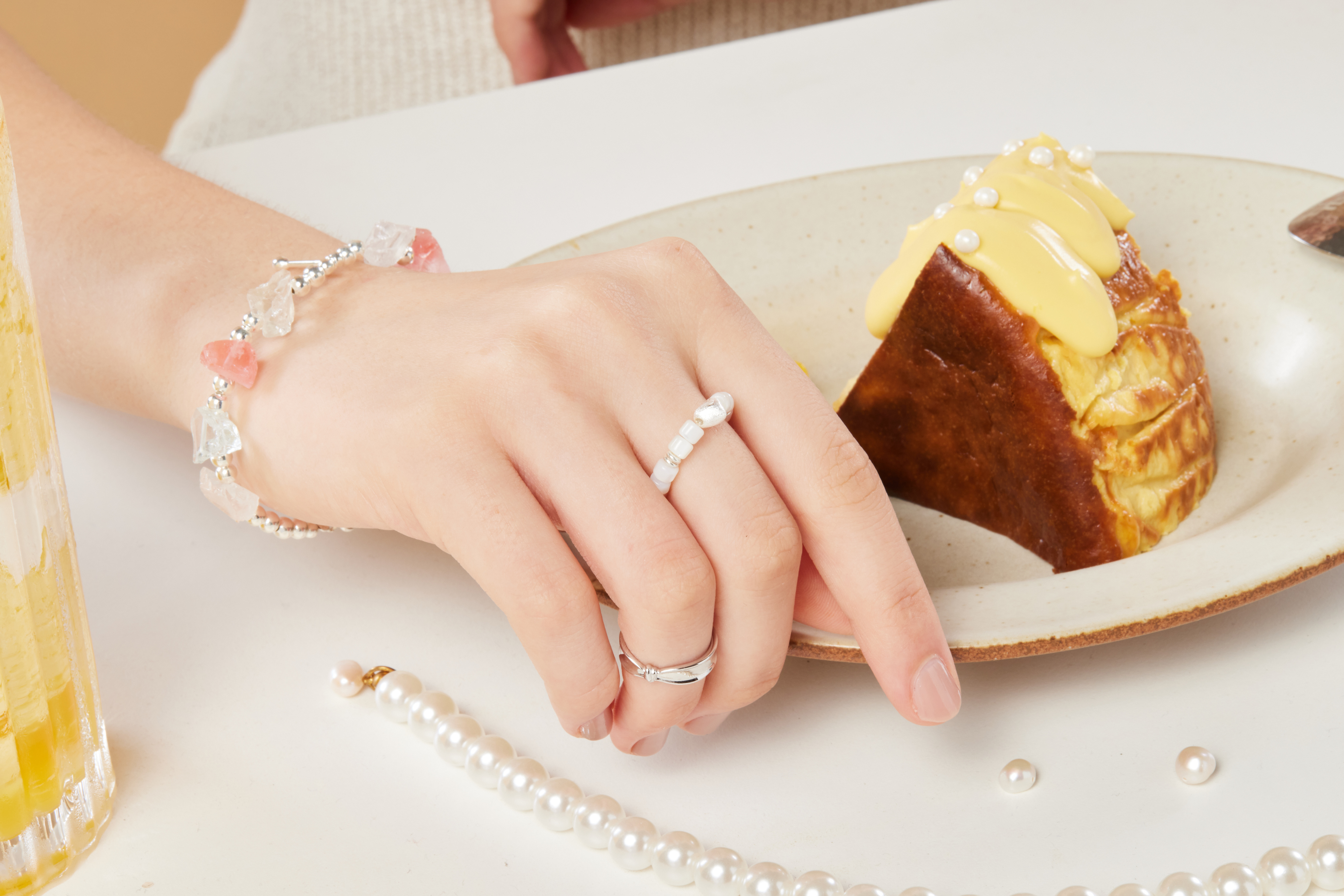 R1185 | 純銀串線愛心戒指