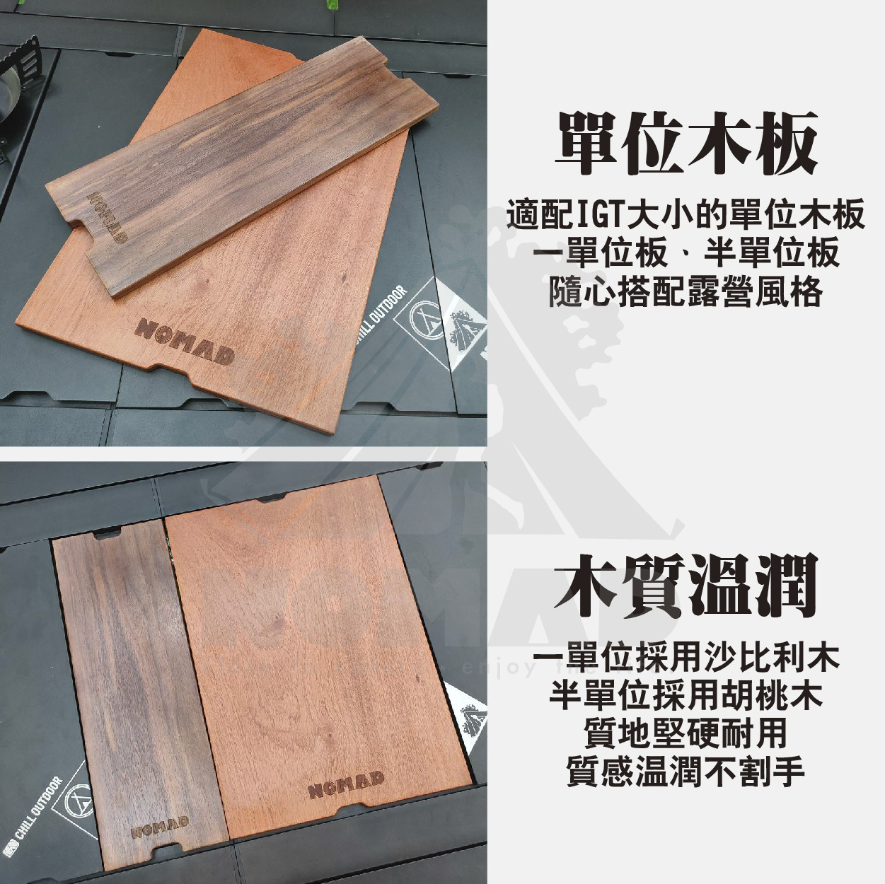 游牧人NOMAD 一單位木板 半單位木板 IGT桌適配