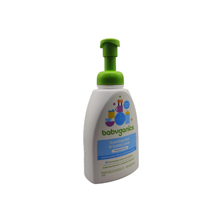Babyganics Dish & Bottle Soap 473ml - Fragrance-Free & Safe