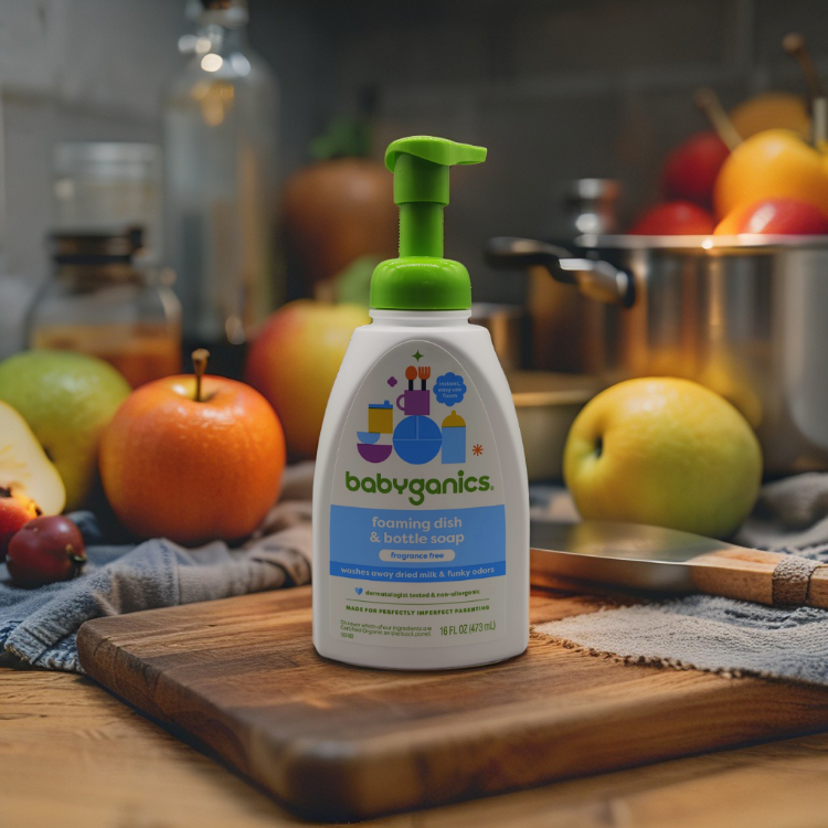 Babyganics Dish & Bottle Soap 473ml - Fragrance-Free & Safe