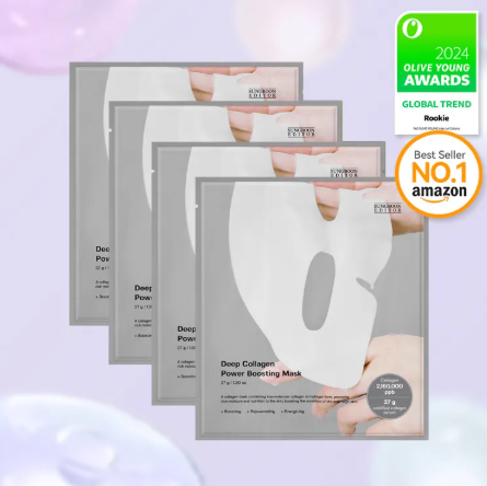 SUNGBOON EDITOR[重塑膠原蛋白]深層膠原蛋白抗皺提拉過夜面膜(4片裝) Deep Collagen Power Boosting Mask產地:{韓國製造}