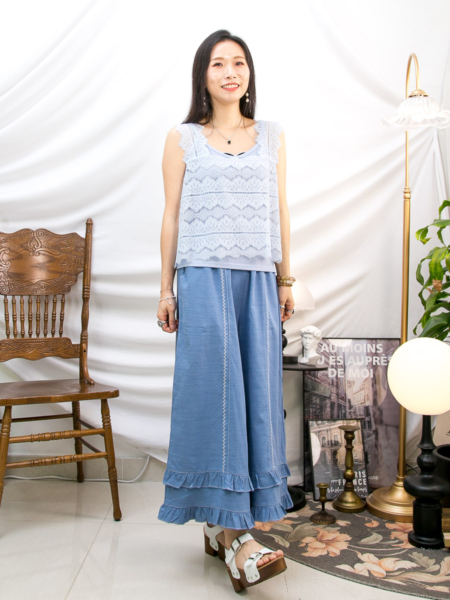 【夏日SUMMER SALE】羅紋料吊帶背心 ＋ LACE 吊帶背心 (SET)【不設退換】【因SUMMER SALE訂單較多，需要7-10個工作天才安排出貨】