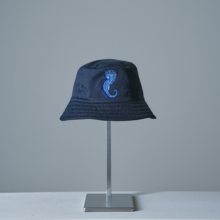 Hermes 黑底海馬刺繡漁夫帽 59