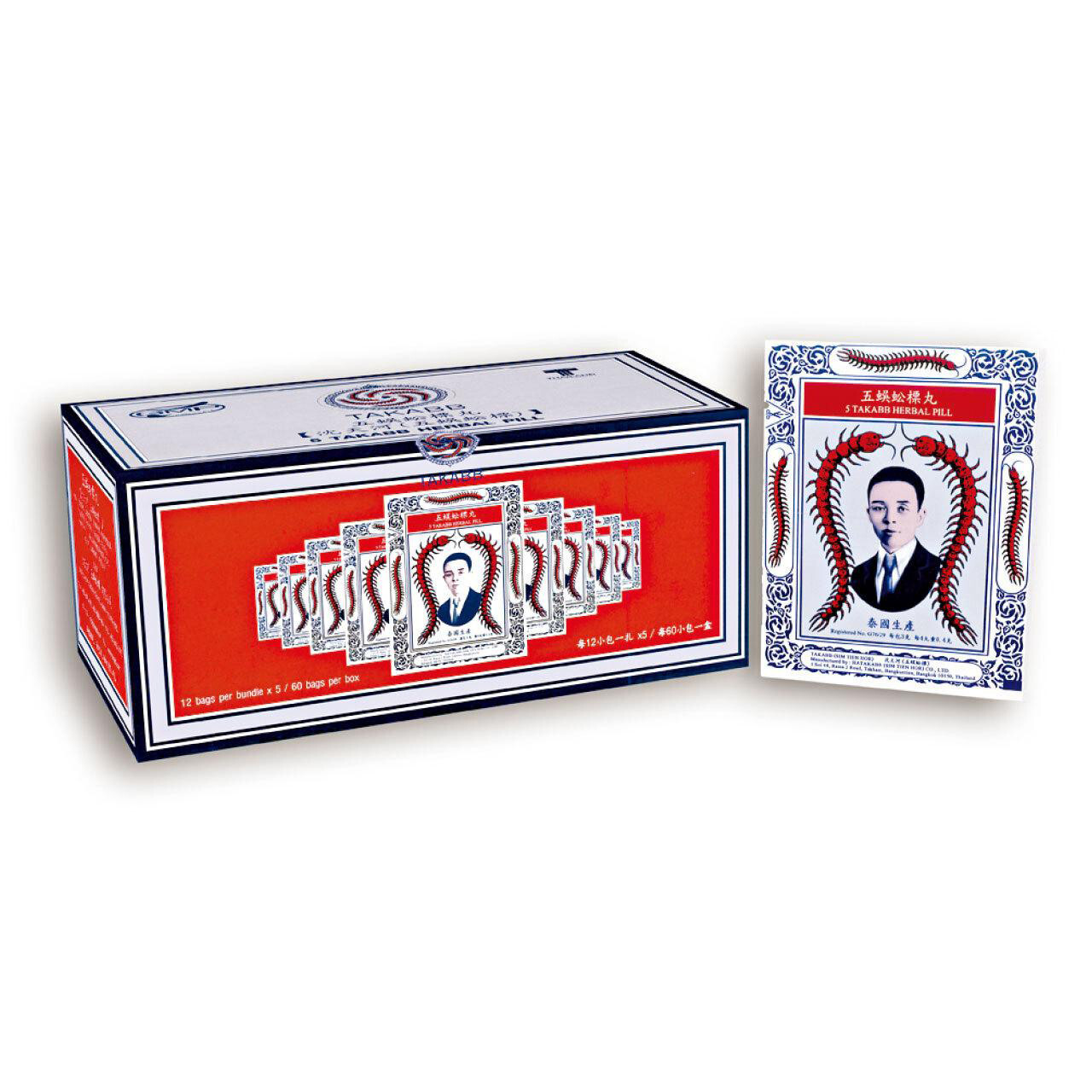 泰國 Takabb 五蜈蚣標止咳丸 3g｜草本潤喉含片・喉部不適日常保養