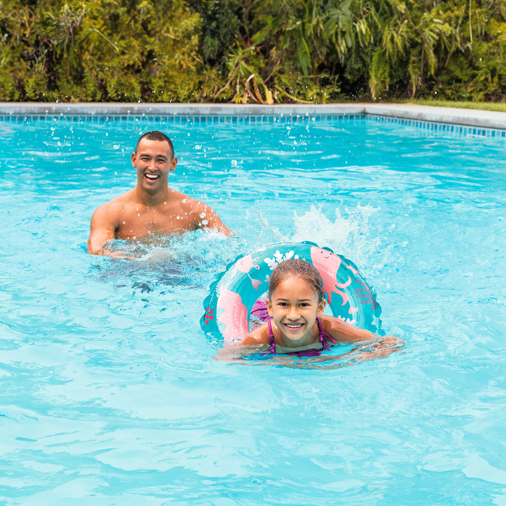 透明充氣游泳圈水泡 - 綠