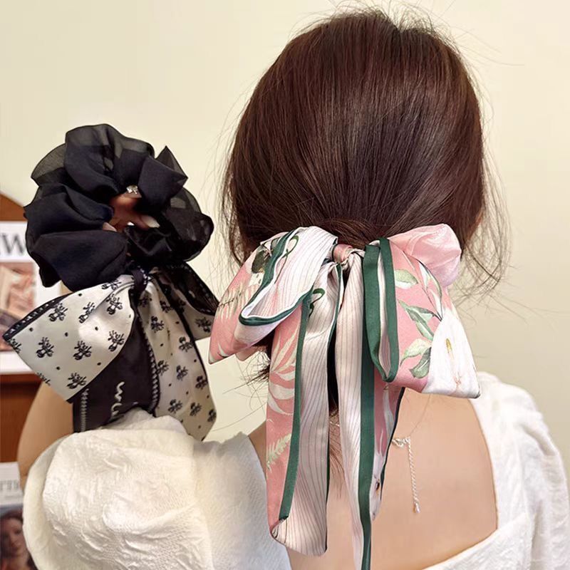 [2 FOR RM10] Floral Bow Scarf Scrunchies
