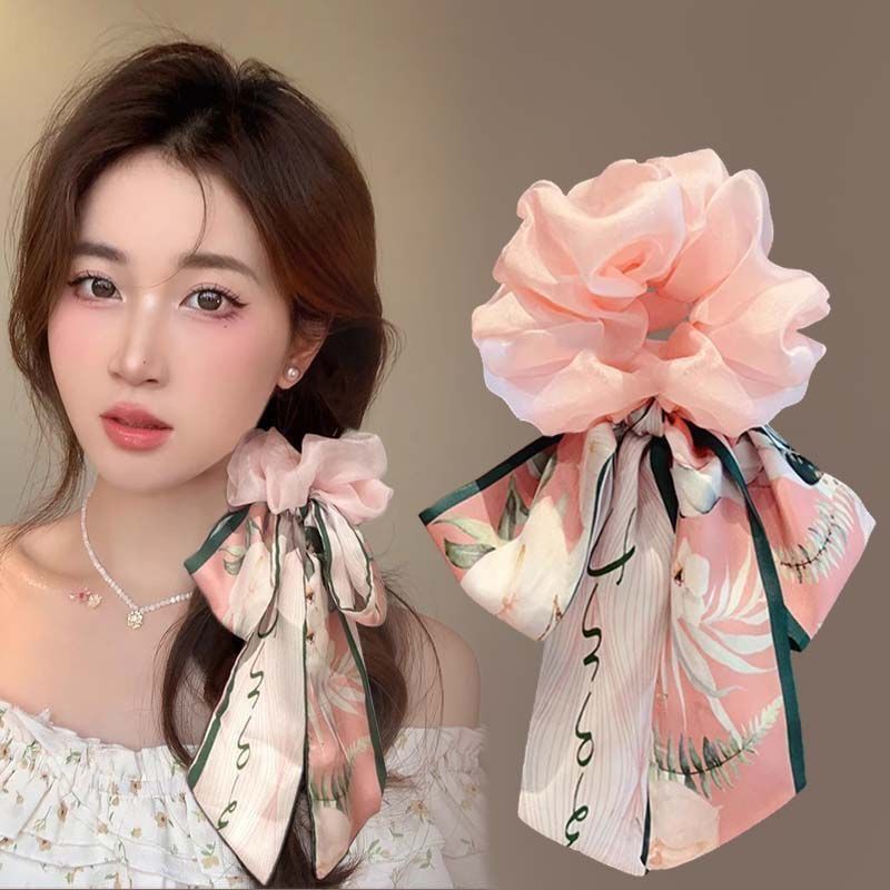 [2 FOR RM10] Floral Bow Scarf Scrunchies